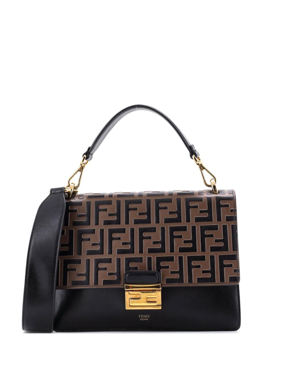 Fendi Kan U Shoulder Bag Zucca Embossed #294950F18B
